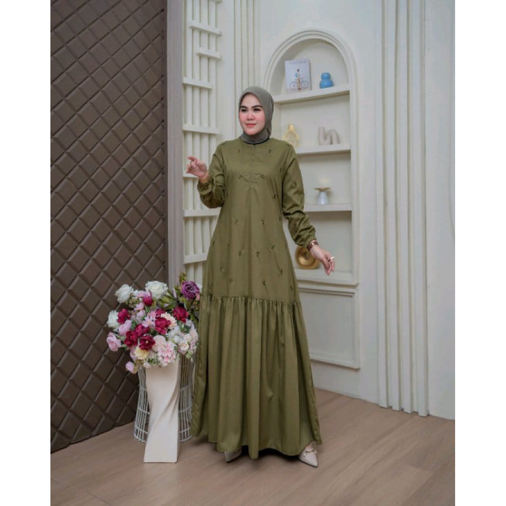 gamis abaya ,gamis toyobo bordir,toyobo bordir,gamis lebaran,gamis viral,gamis remple
