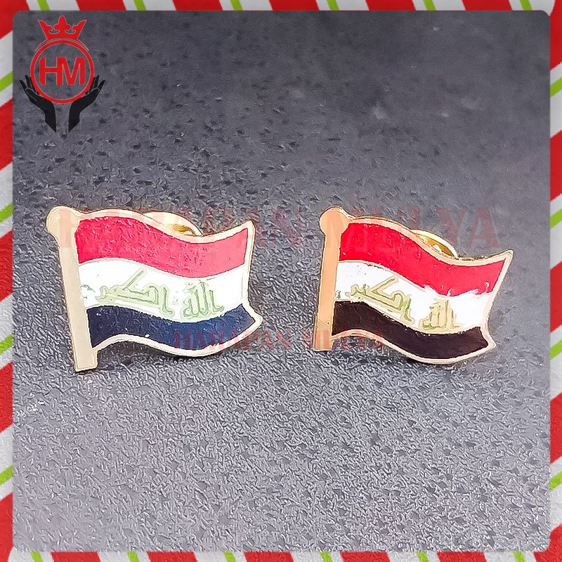 Pin Bendera Negara Irak Pin Bros Irak Logam Flag Pin Irak - Harapan Mulya