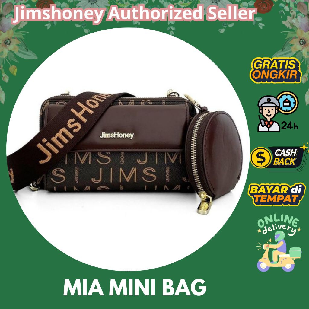 JIMS HONEY MIA MINIBAG dompet hp wanita tas mini FREE dompet koin buy 1 get 2 kartu uang kertas hang