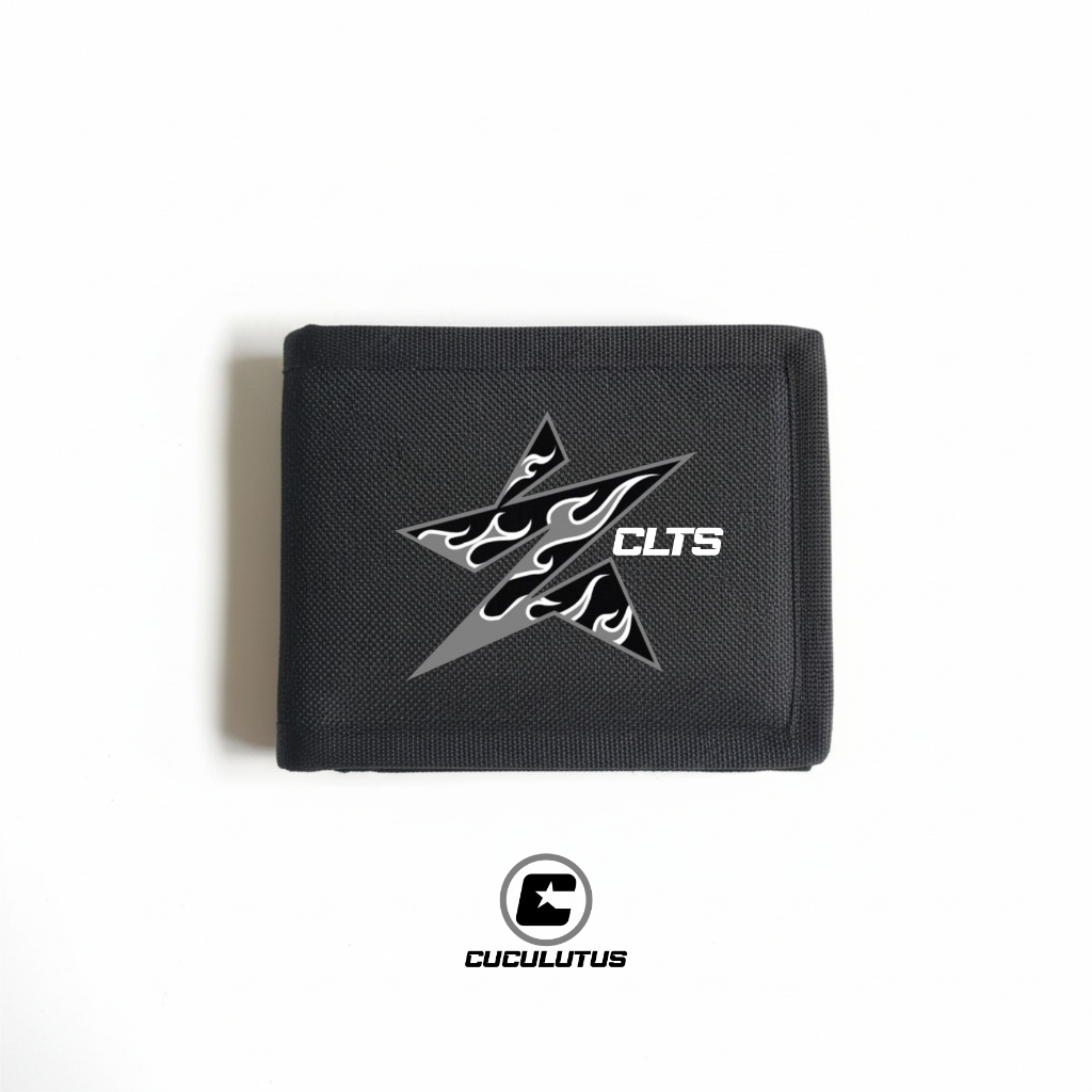 CLTS - Dompet Lipat Hitam Cowok - Motif Kekinian kece keren - Skena Kalcer Outfit