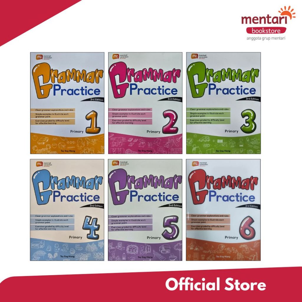 Mentari Bookstore Grammar Practice 3rd Edition | Buku Latihan Bahasa Inggris SD