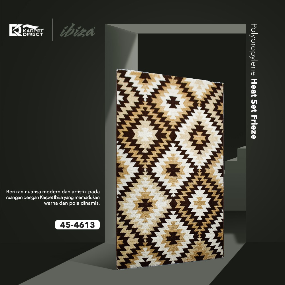[Karpet Direct] Ibiza Karpet (Coklat) 167x225 cm - Kode 45-4613