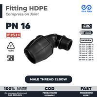 Male Thread Elbow HDPE (Knee Sock Drat Luar) – Sambungan Pipa