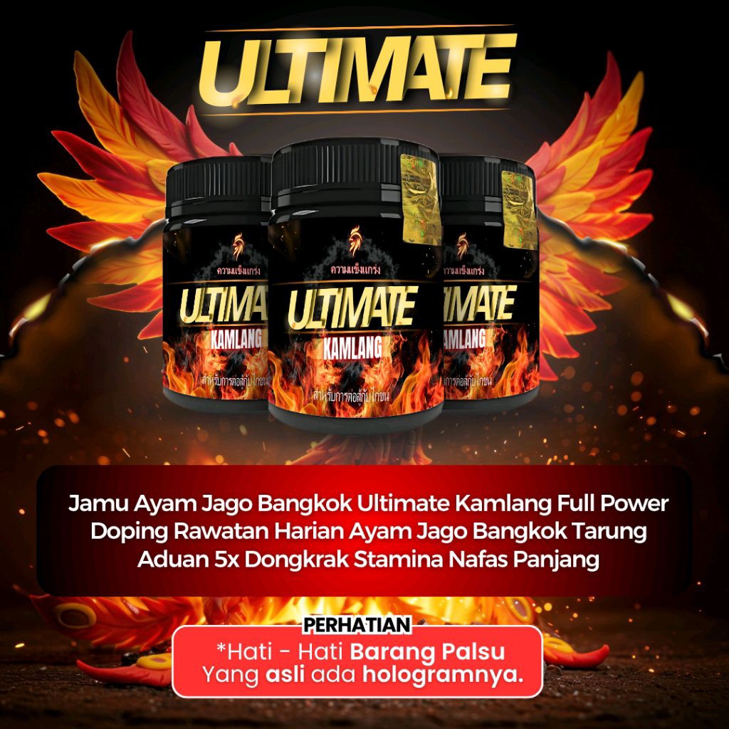 Kamlang Ultimate Ayam Aduan Original Membuat Ayam Agresif & Gairah Tarung Tinggi