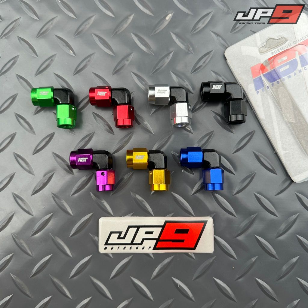 Fitting Nipple Nepel Selang Rem 90 Derajat Drat To Drat Female AN-3 NBT