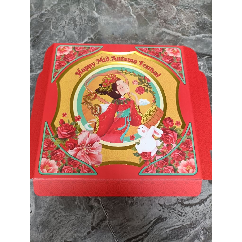 Kotak Dus Box Mooncake 18x18cm isi 4