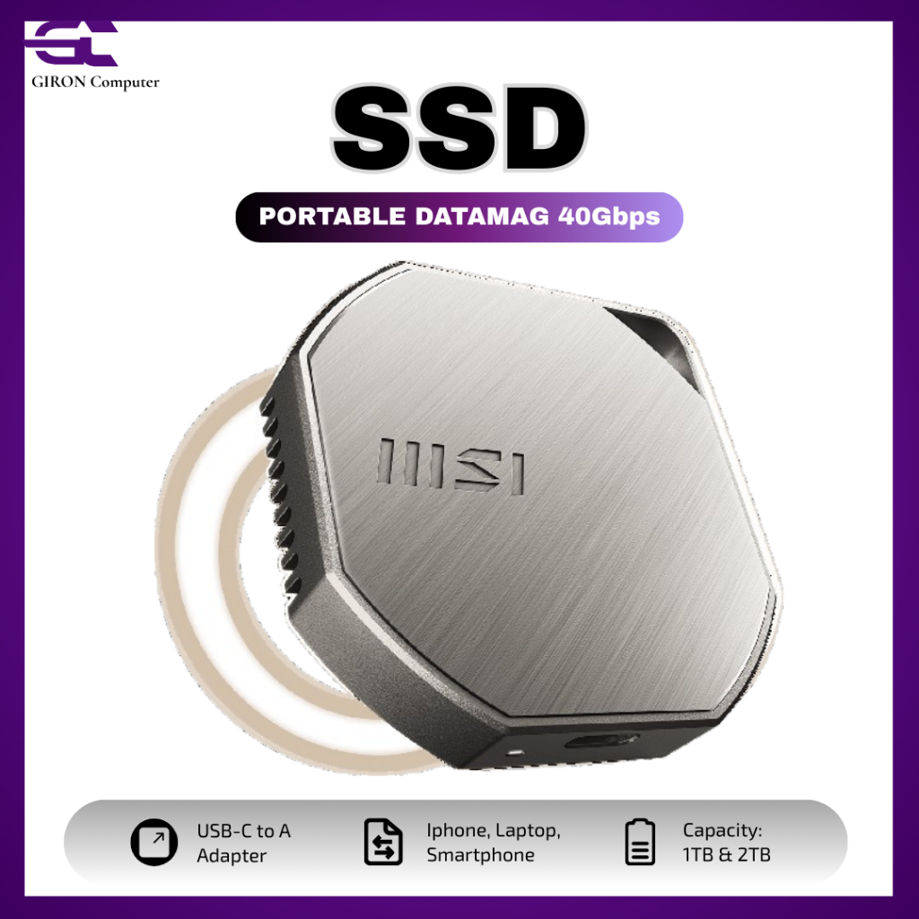 SSD MSI DATAMAG 40Gbps 1TB | 2TB - PORTABLE SSDSSD MSI DATAMAG 40Gbps 1TB - PORTABLE SSD [iPhone, La