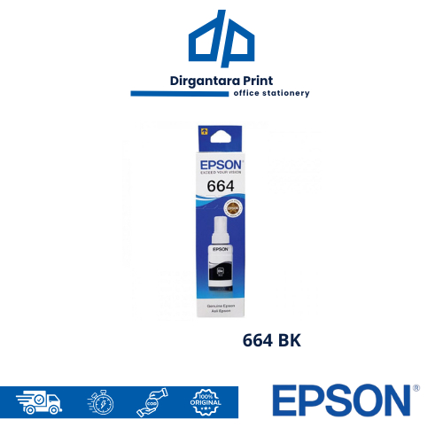 Tinta Epson 664 T664 Black Original Untuk Printer L100-L350