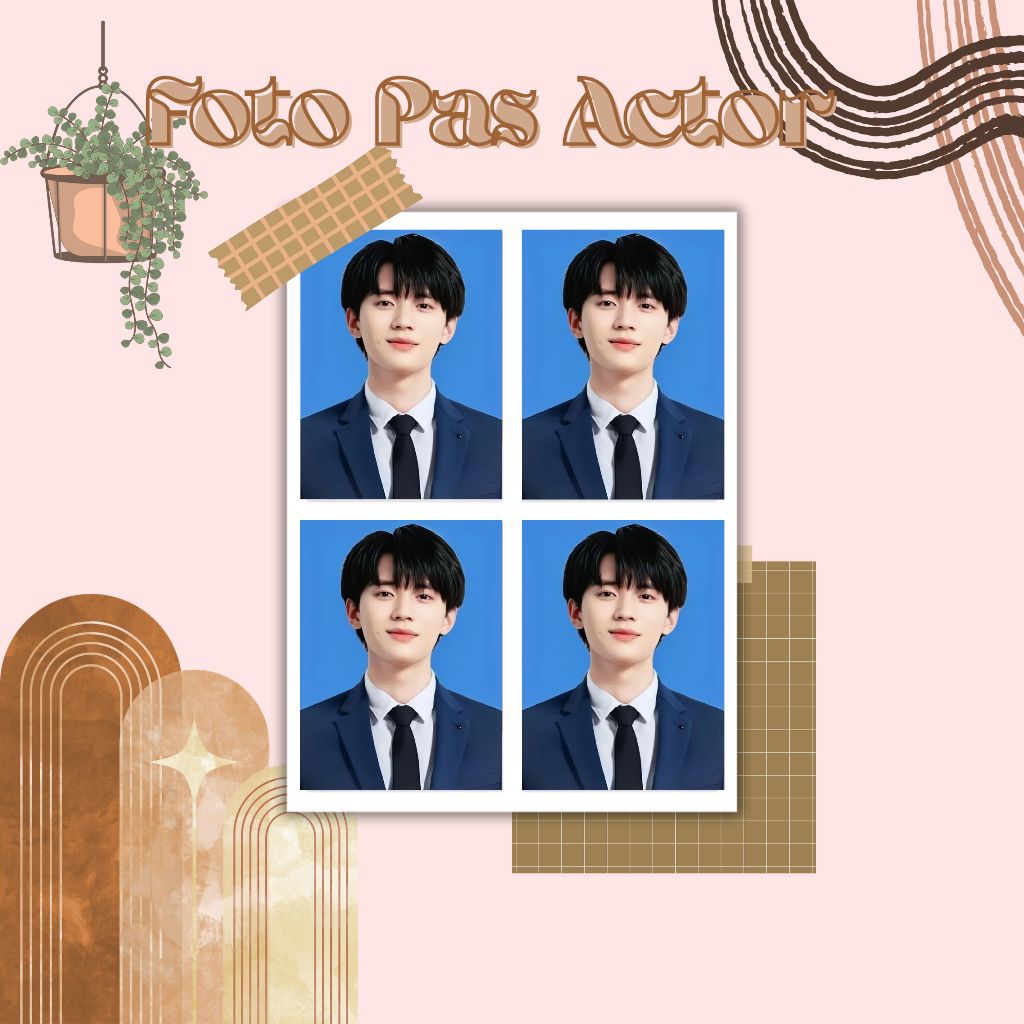 Foto Pas Actor/ Foto Latar Biru Actor/ Foto Actor Background Biru/ Foto 3X4 Actor