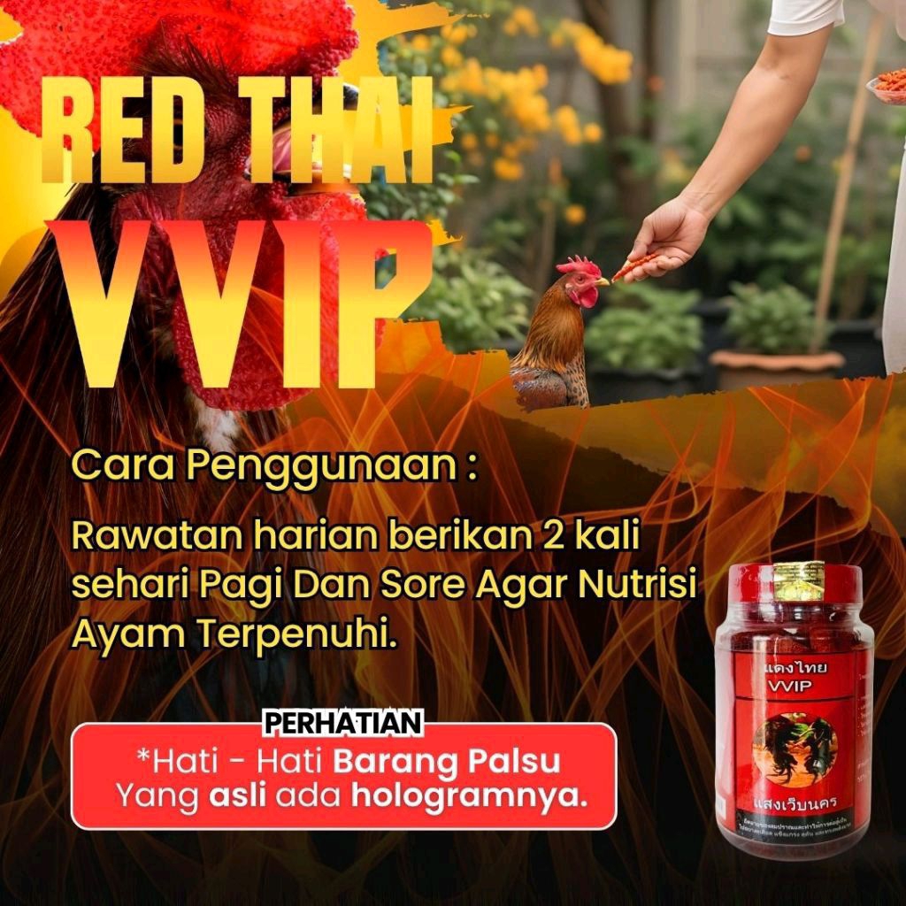 ORIGINAL KAMLANG KERING THAILAND EXTRAFOODING RED THAI VVIP MERAH