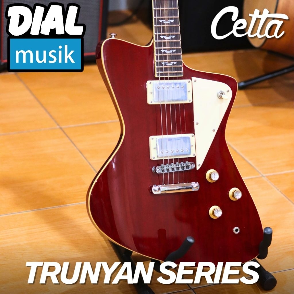 Cetta Trunyan Series Set Neck Transparent Red - Gitar Elektrik Cetta Trunyan Original