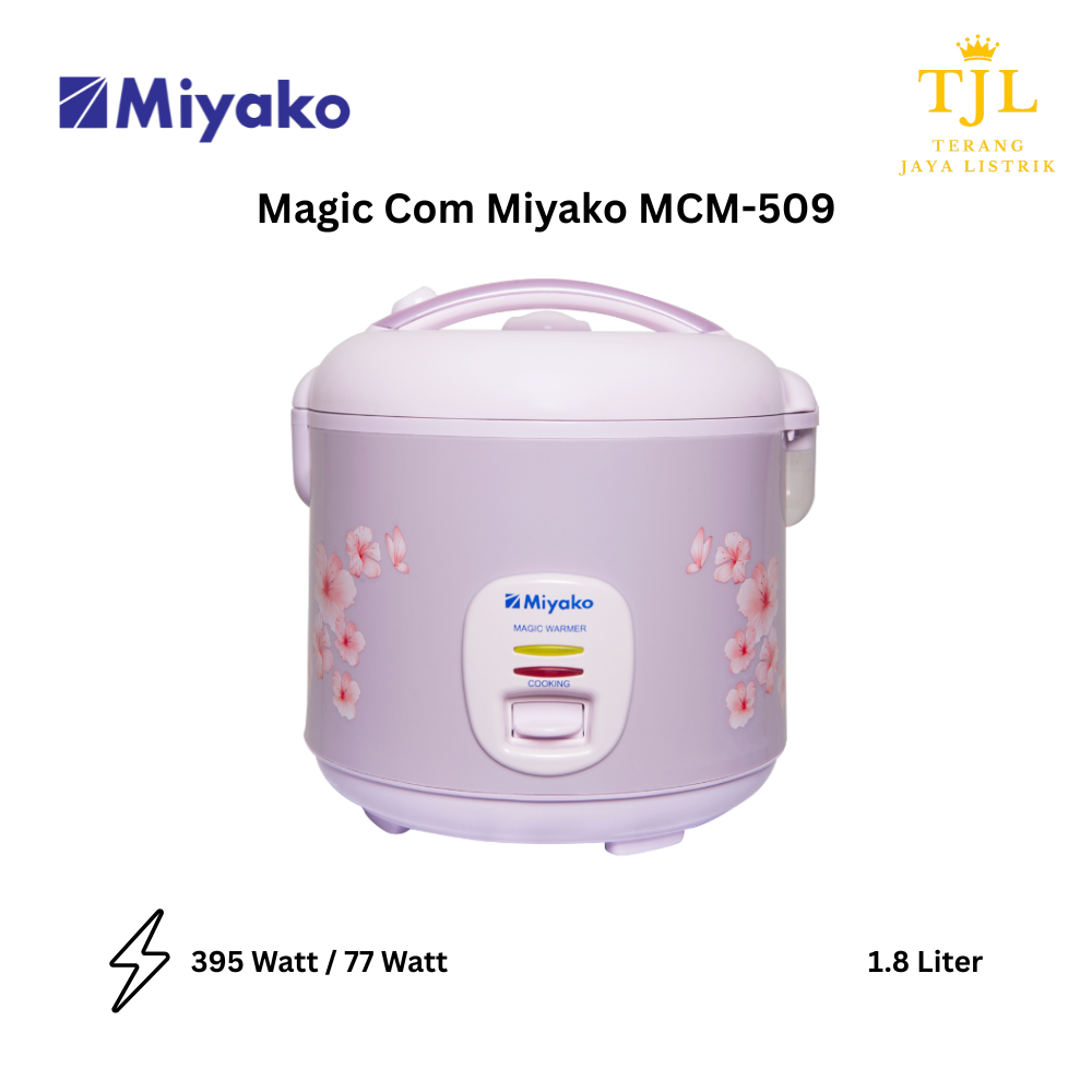 Magic Com MIYAKO MCM-509 1.8 Liter 3in 1 | RICECOOKER MIYAKO MAGIC WARMER PLUS LISTRIK MURAH