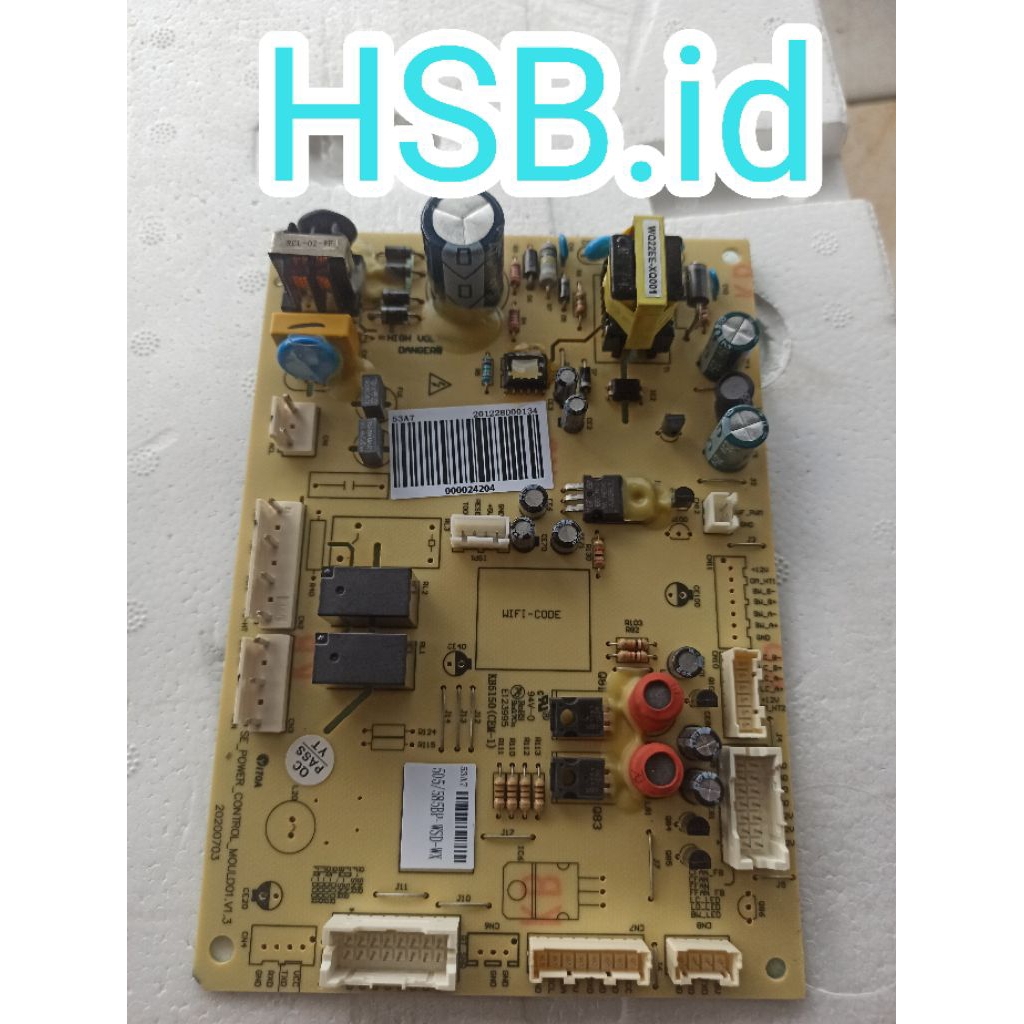 MODUL PCB KULKAS POLYTRON SIDE BY SIDE INVERTER KB5150(CEM-1) 4 PINTU ORIGINAL