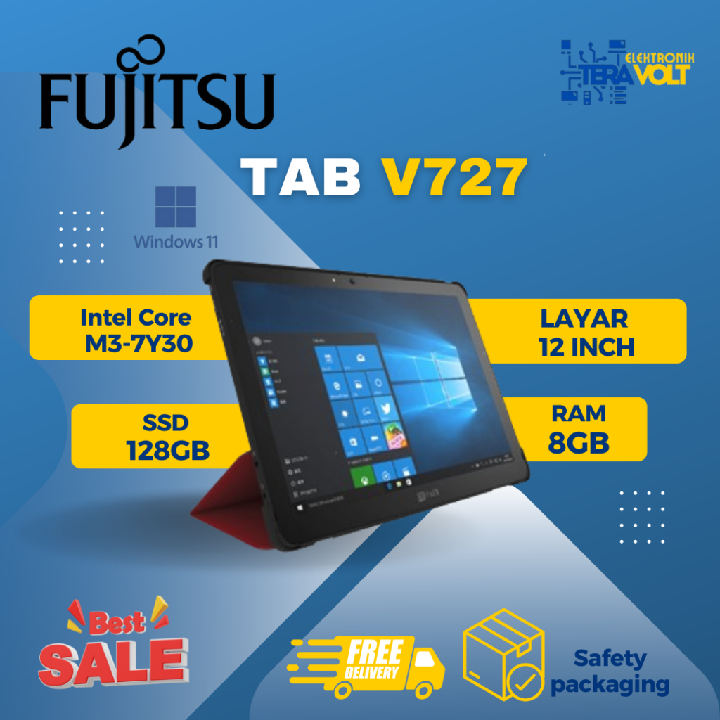Jual Murah Tab Second Fujitsu V727 core M3-7Y30 RAM 8GB FREE Pen stylis