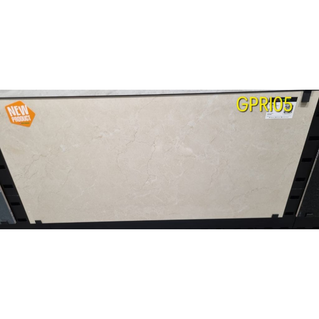 GRANIT MERK NIRO TIPE PRIME GPRI05 UKURAN 60X120 PERMUKAAN TEKSTURE GLOSSY GLAZED POLISHED UNTUK LAN