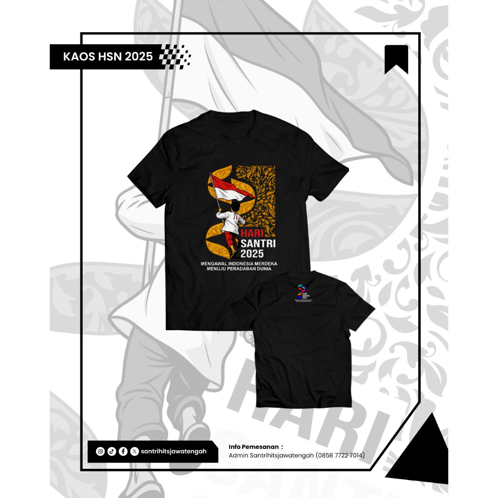 Kaos Hari Santri 2025 || Kaos Hari Santri Desain 1