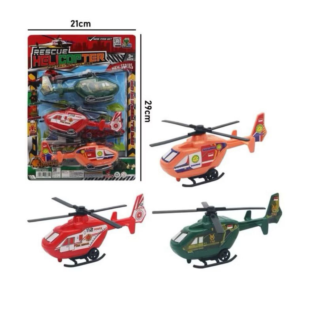 Mainan Anak Rescue Helicopter Set / Mainan Anak Helicopter