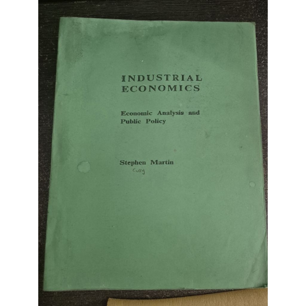 PRELOVED BUKUl Buku Industrial Economics Economic Analysis and Public Policy by Stephen Martin Bekas