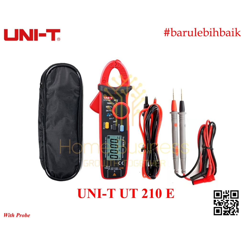 UNI-T UT210E UT210 210E 210 E Clamp Meter Digital True RMS AC/DC Tang Ampere Mini Multimeter Profesi