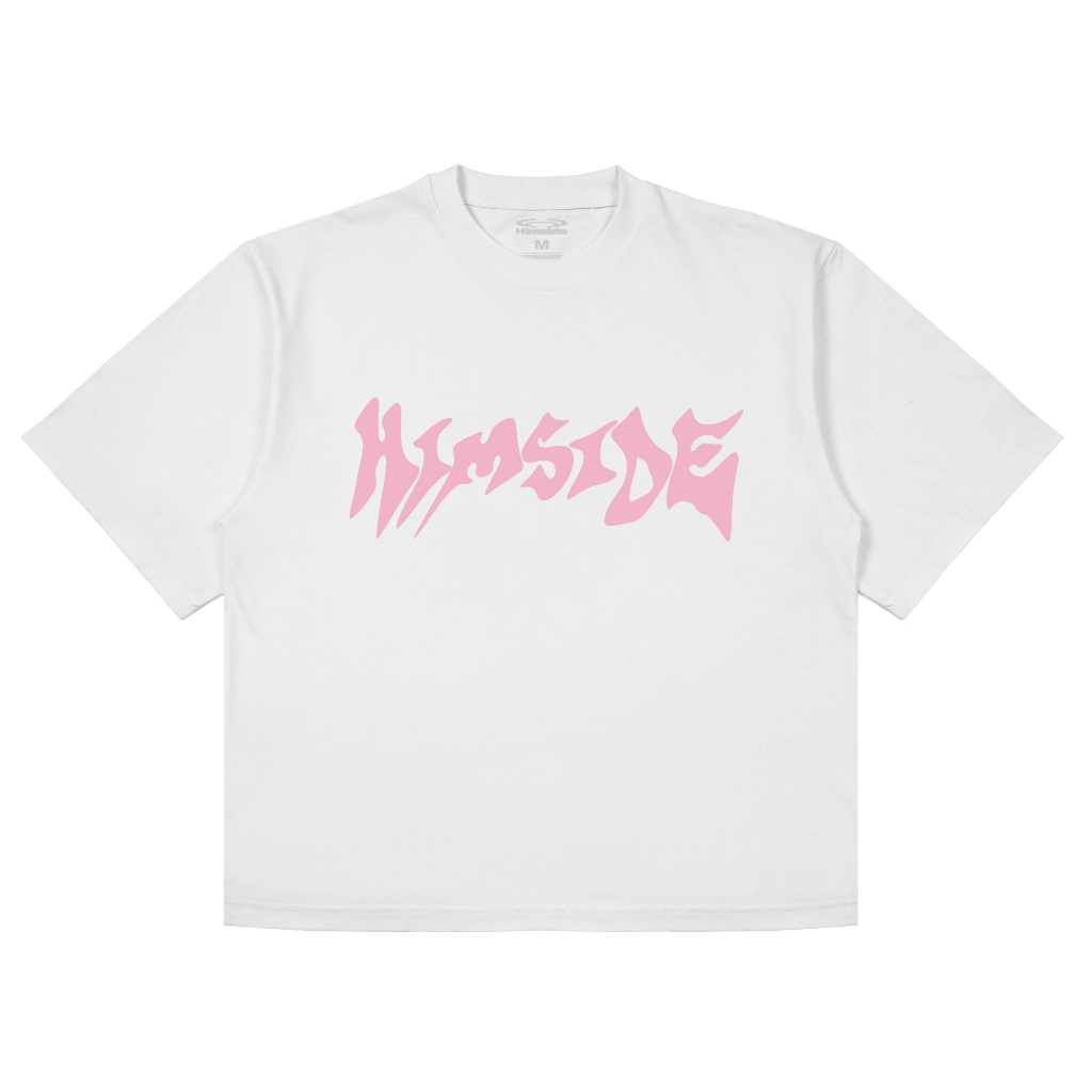 Himside - Cotton 20s - Popteen White Boxy Fit - Kaos Lengan Pendek Pria Dan Wanita