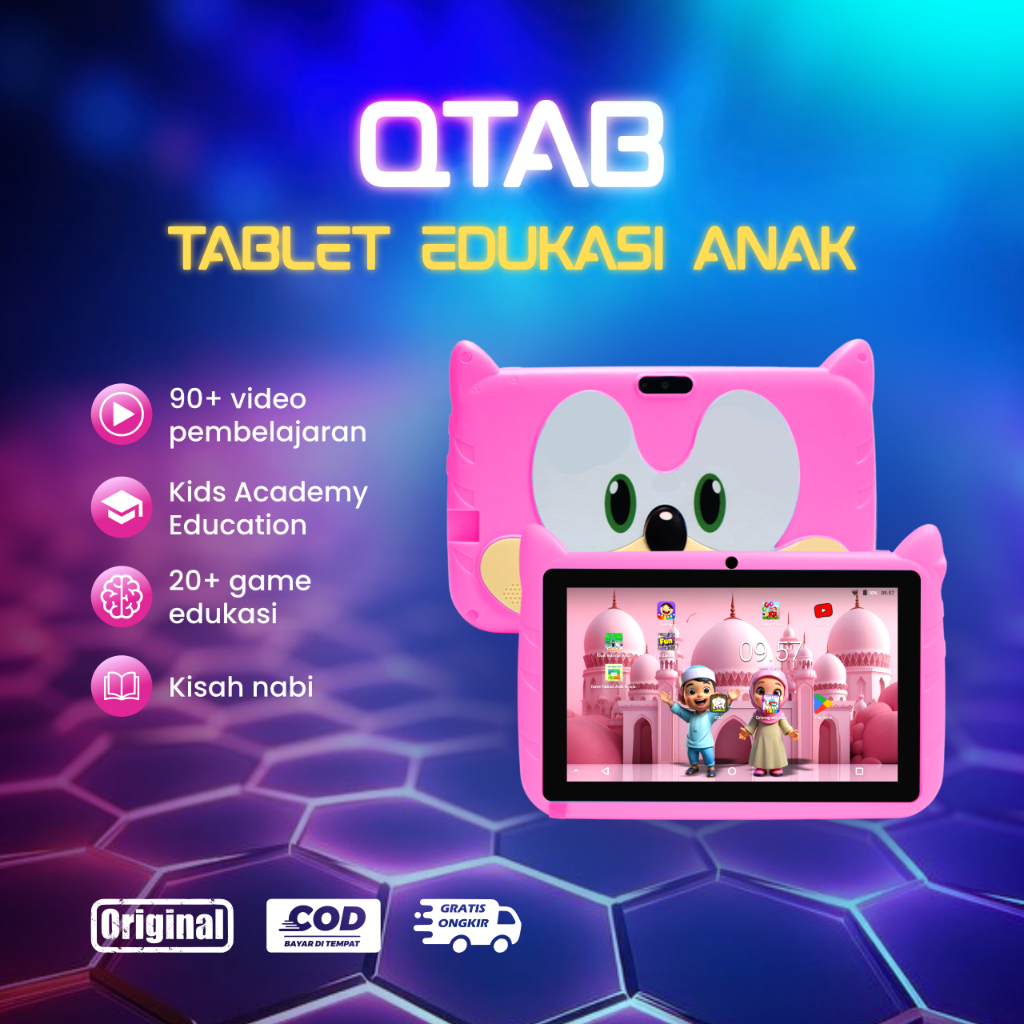 TAB KIDS - TABLET ANAK ANDROID | Q-TAB TABLET EDUKASI ISLAMI & MENGAJI TERBARU