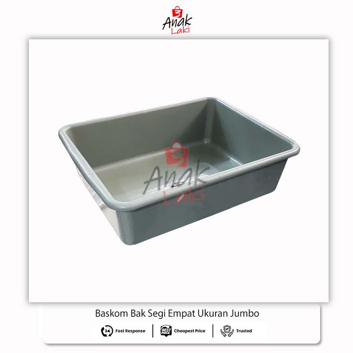 Bak/Baskom Pasir Segi Kucing Jumbo - Large Tempat Pup Kucing/Hidroponik Besar Wadah Plastik