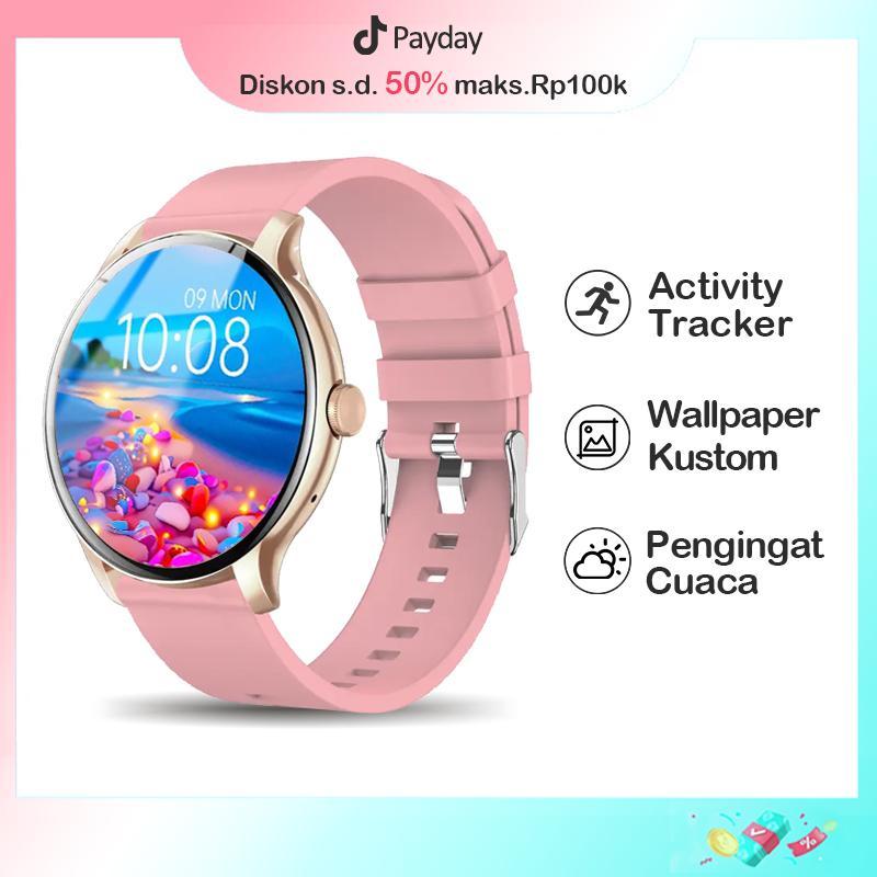 Jam tangan pintar smartwatch | heart rate tracker | jam tangan wanita pria | kalkulator | fashion Bl