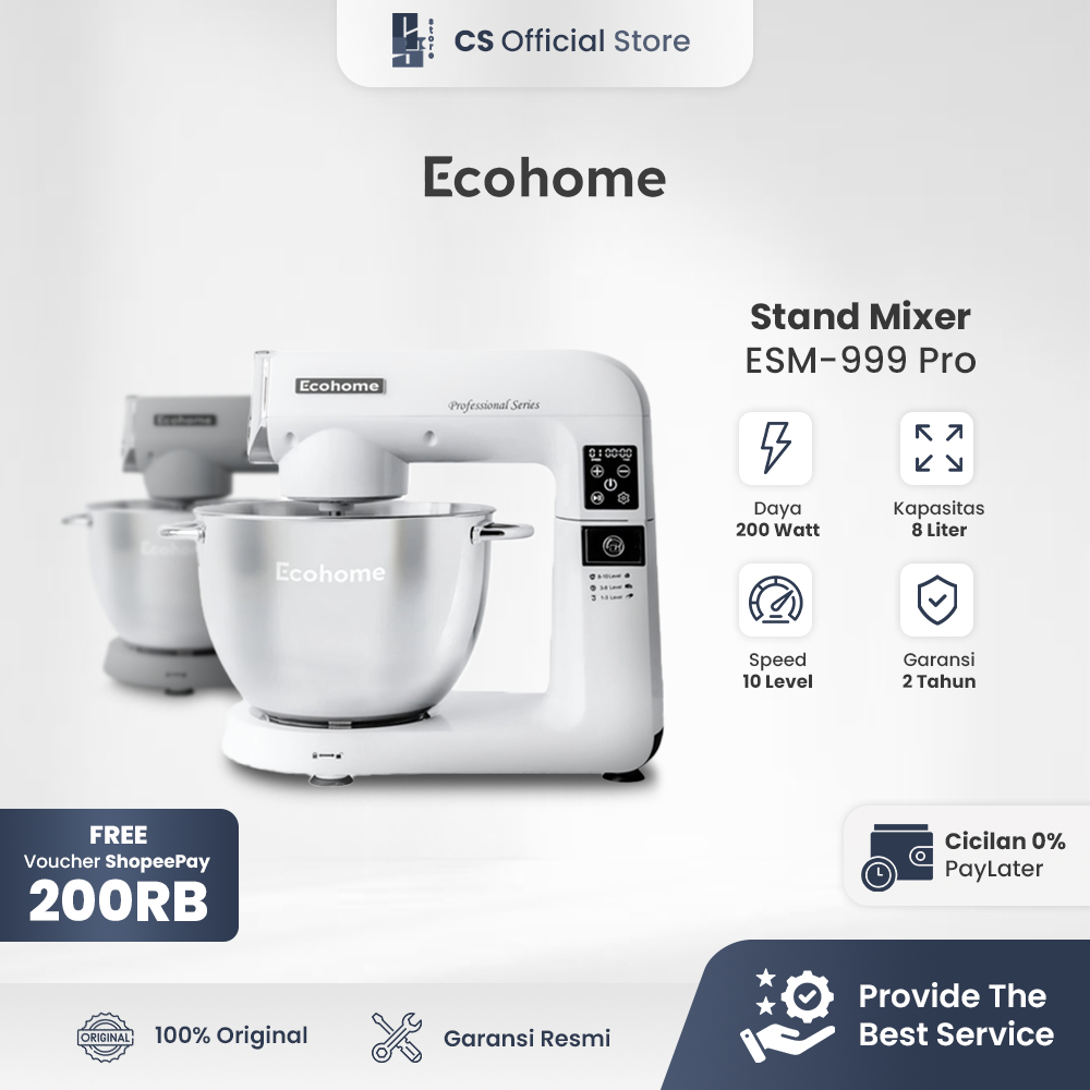 Ecohome Stand Mixer Professional Series ESM-999 Pro | Stand Mixer Ecohome Profesional ESM 999 PRO
