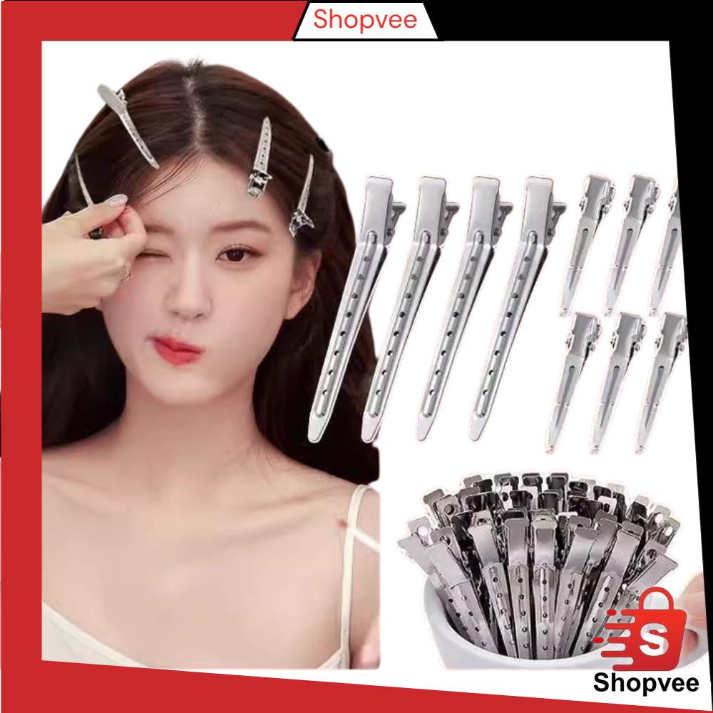 Shopvee Jepitan Rambut Bebek Kep Salon Besi Stainless Y3788