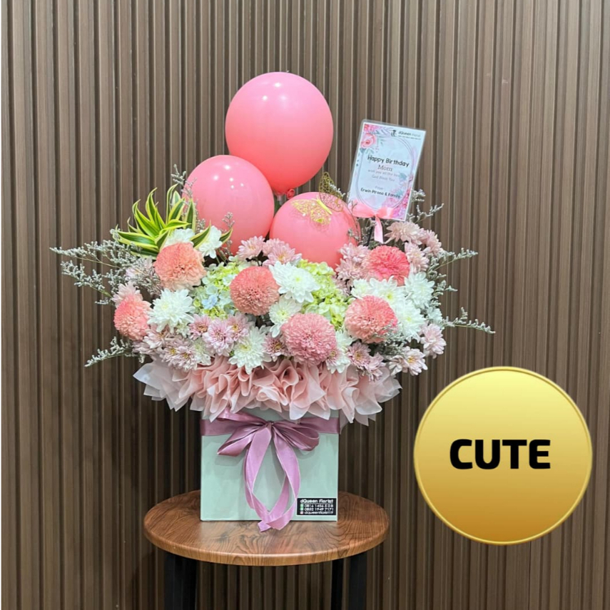Dqueen Florist - Bunga Box Fresh - Bunga Pernikahan - Anniversary - Kado - Ulang Tahun - Get well-va