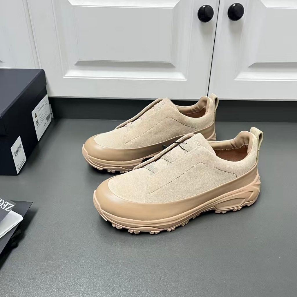 ZEGNA sepatu olahraga kasual pria sepatu olahraga angin luar ruangan