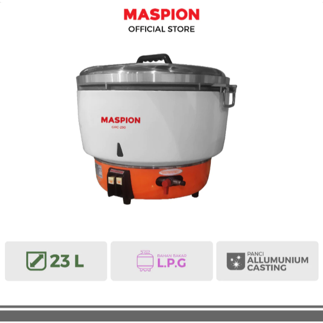Gas Cooker Gas Rice Cooker Penanak Nasi 10 Liter Maspion GRC-100 / 23 Liter GRC-230