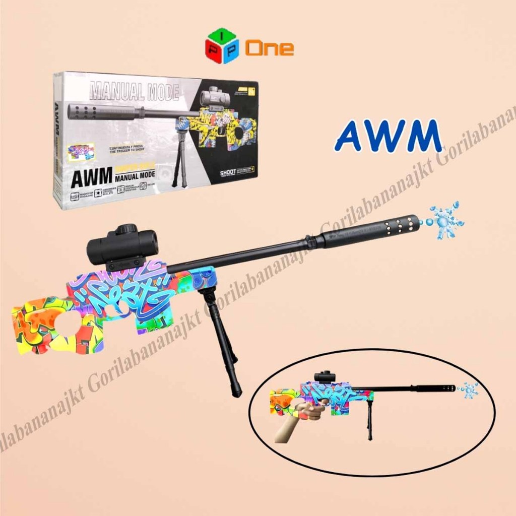 Mainan tembakan anak AWM manual mode water blas