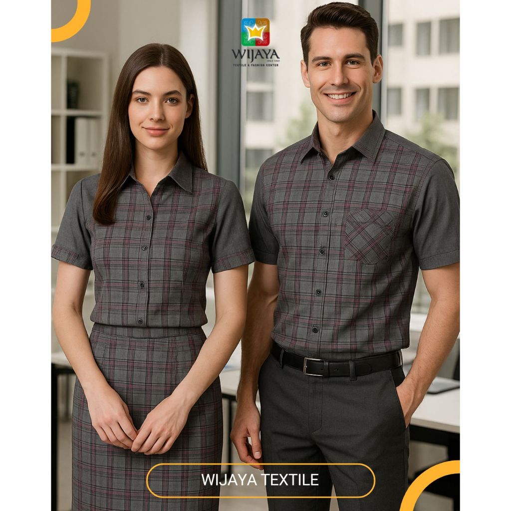 Kain Kotak ELLESA (Kain Seragam kotak kotak) satuan ecer