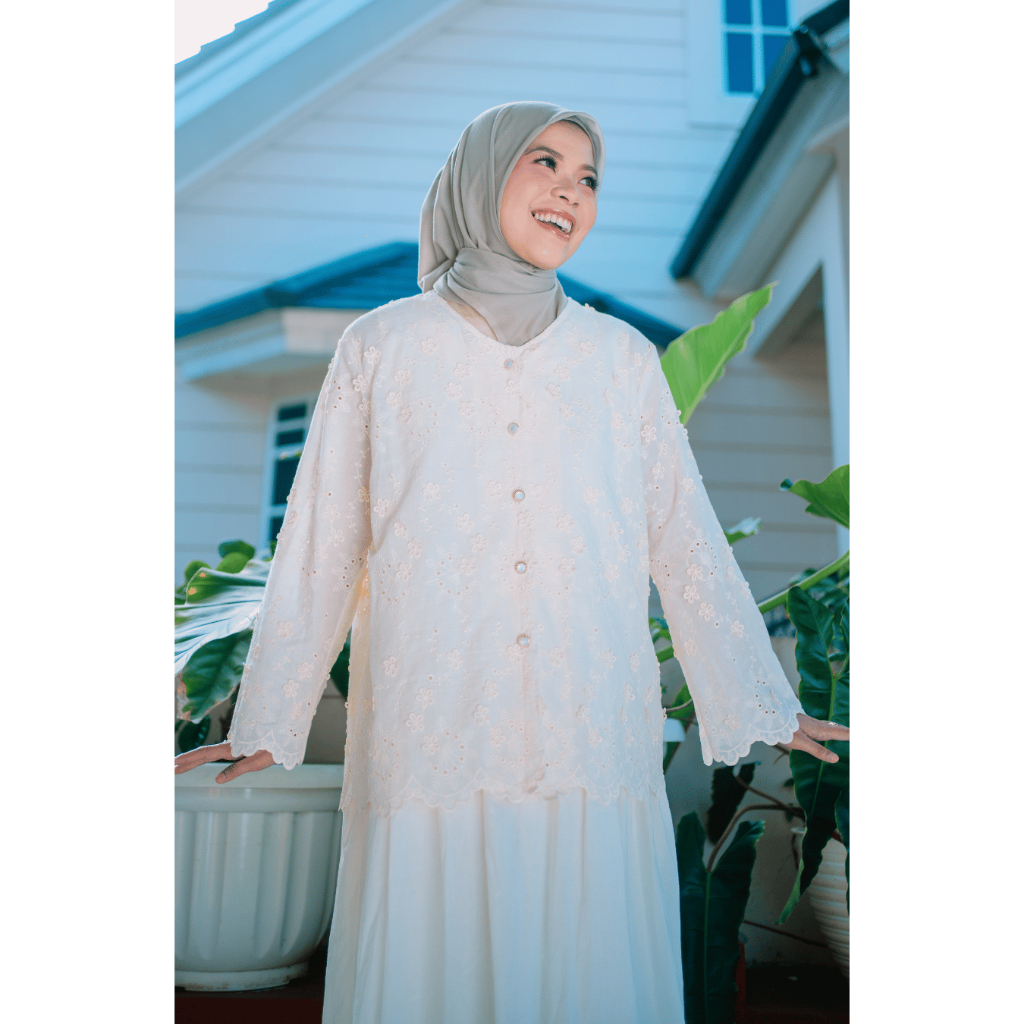 VIANDRA - Aluna One Set - Dress Set Katun Bordir Premium