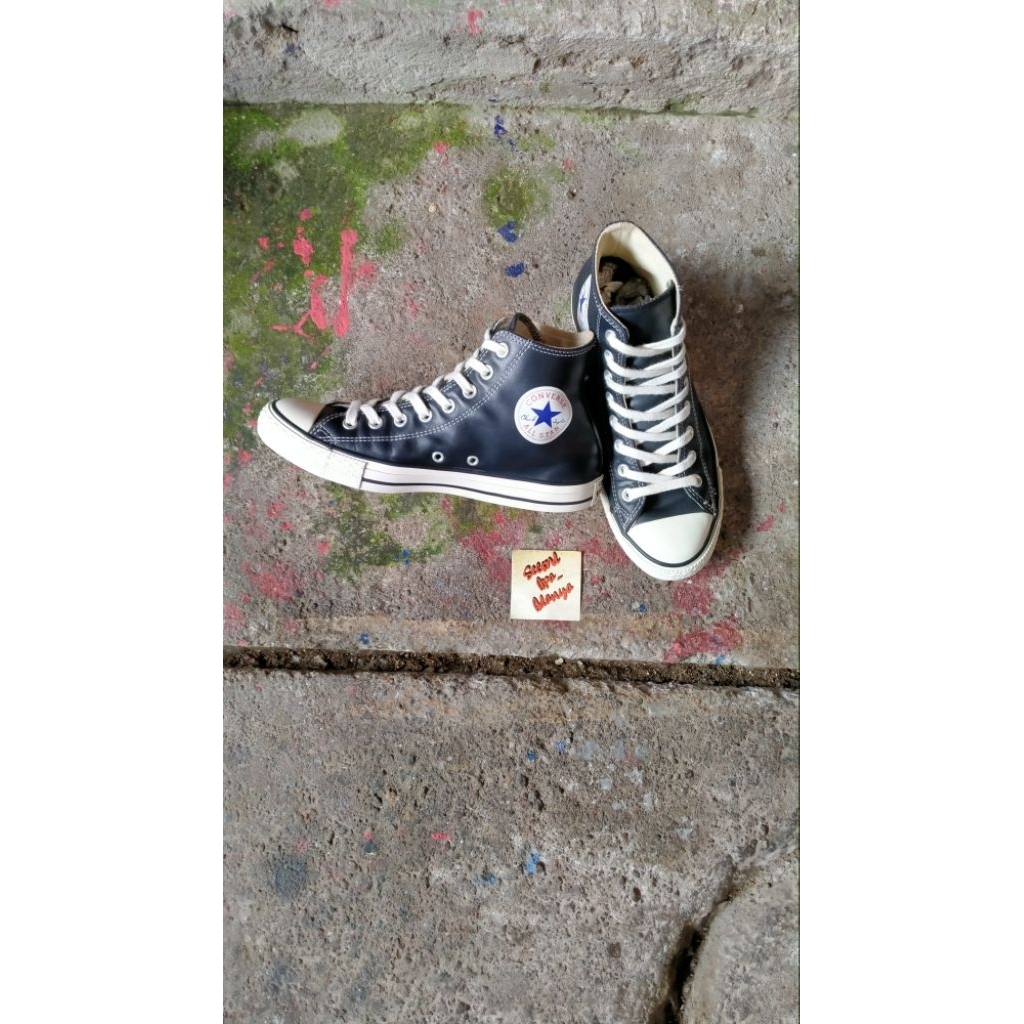 converse ct high leather black white