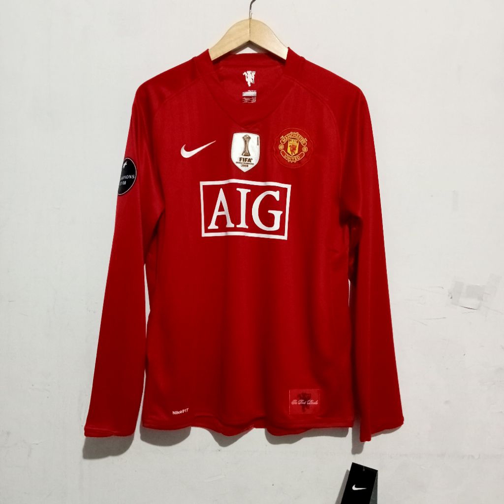 Jersey Manchester United Home 2008/2009 Long Sleeve Nameset Ronaldo Grade AAA Jersey Ronaldo Lengan 