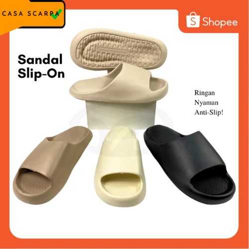 Sandal Selop Slide Pria Ukuran Besar Terbaru Kekinian FUJI Sandal Jelly Ringan Pylon Slip On Dewasa 