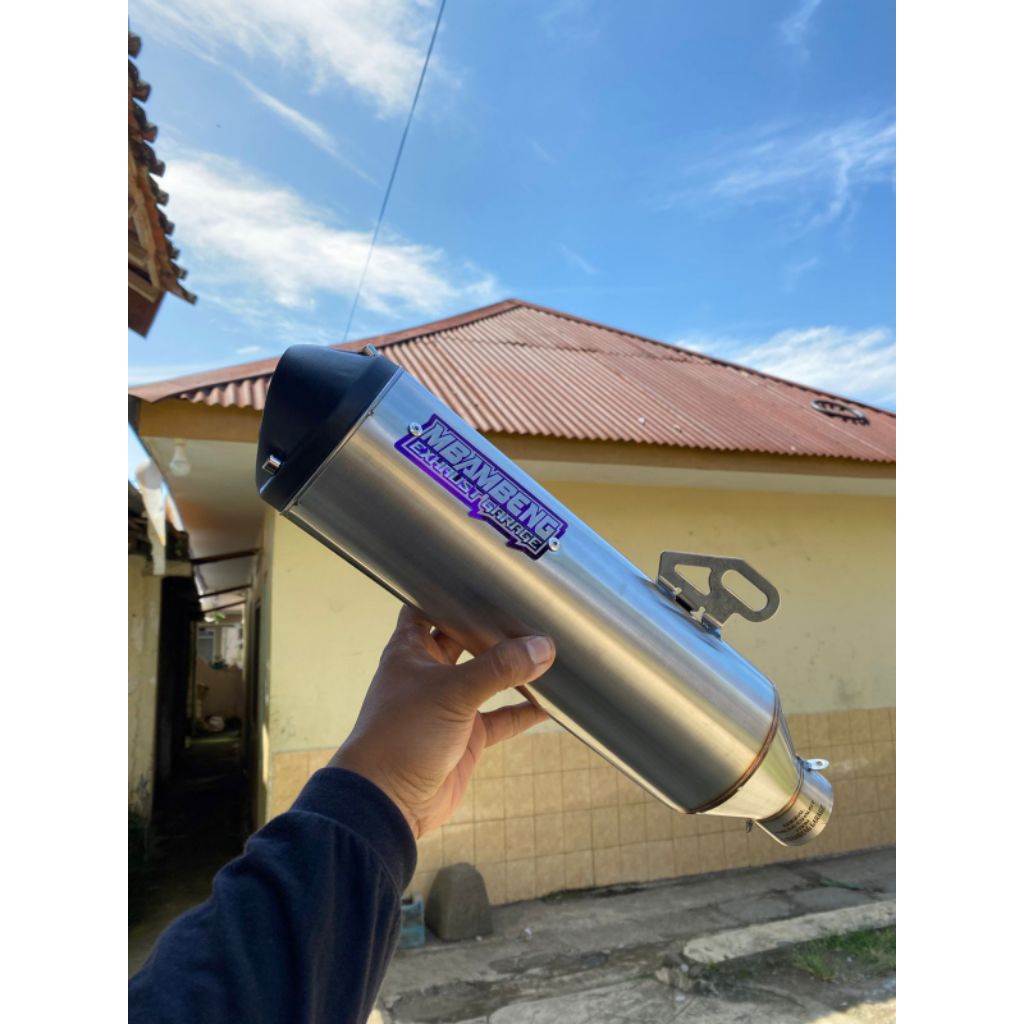 knalpot silincer copy ROB1 original product MBAMBENG GARAGE inlet 50mm silincer saja pnp all motor 4