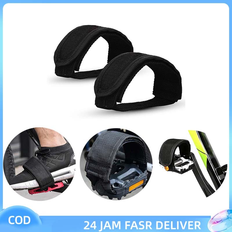 2Pcs Strap Pedal Sepeda Fixie Nylon Toe Clip Foot Strap Pedal Sepeda Double Strap Toestrap Cmx Cleat