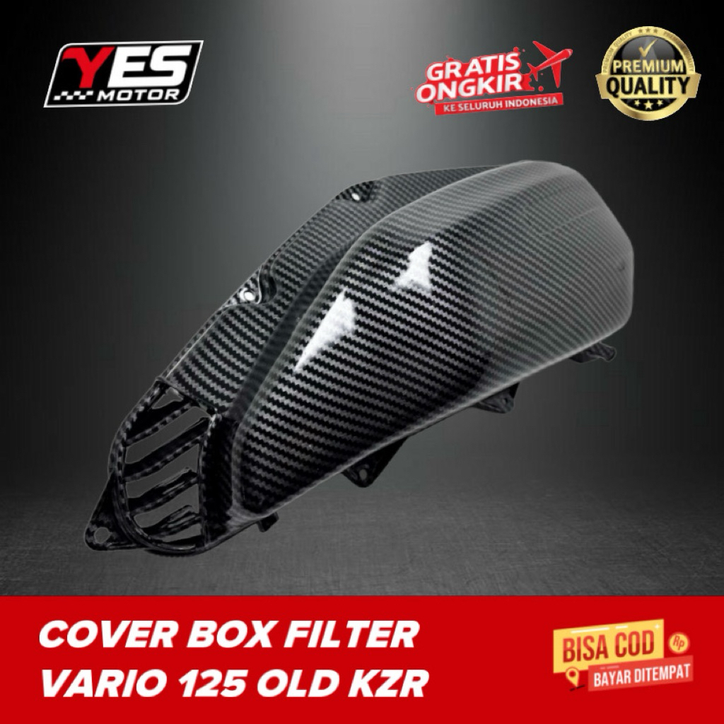 TUTUP FILTER VARIO 125 FI OLD TECHNO CARBON COVER BOX FILTER VARIO 125 OLD KZR TUTUP BOX FILTER VARI