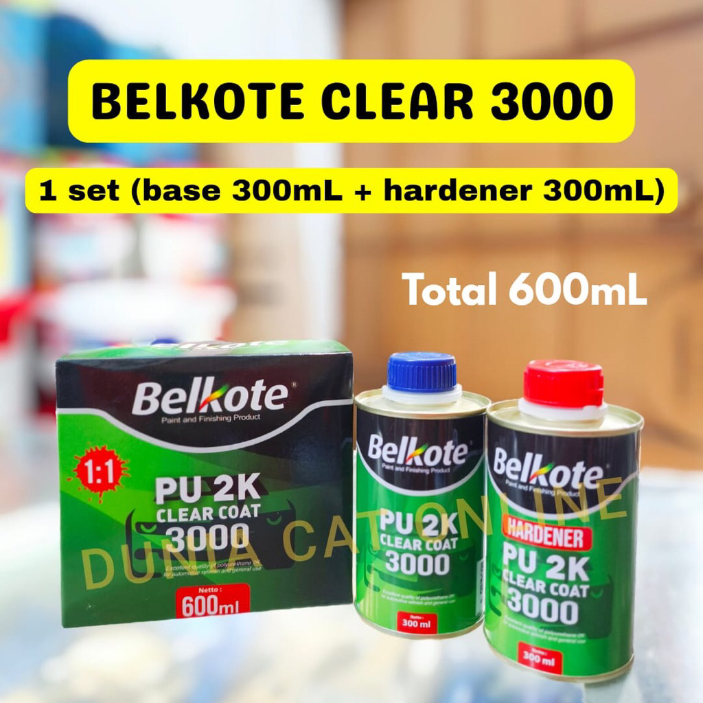 BELKOTE CLEAR 3000 (600ml) / BELKOTE PU 2K CLEAR COAT 3000