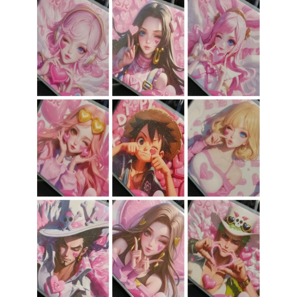 Kartu One Piece Tebal – SR Luffy Zoro etc Koleksi Anime Premium Foil Langka