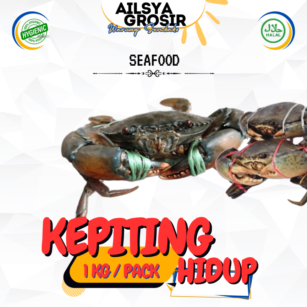 KEPITING JANTAN SUPER HIDUP SEGAR 1 KG - ISI 2 UP EKOR