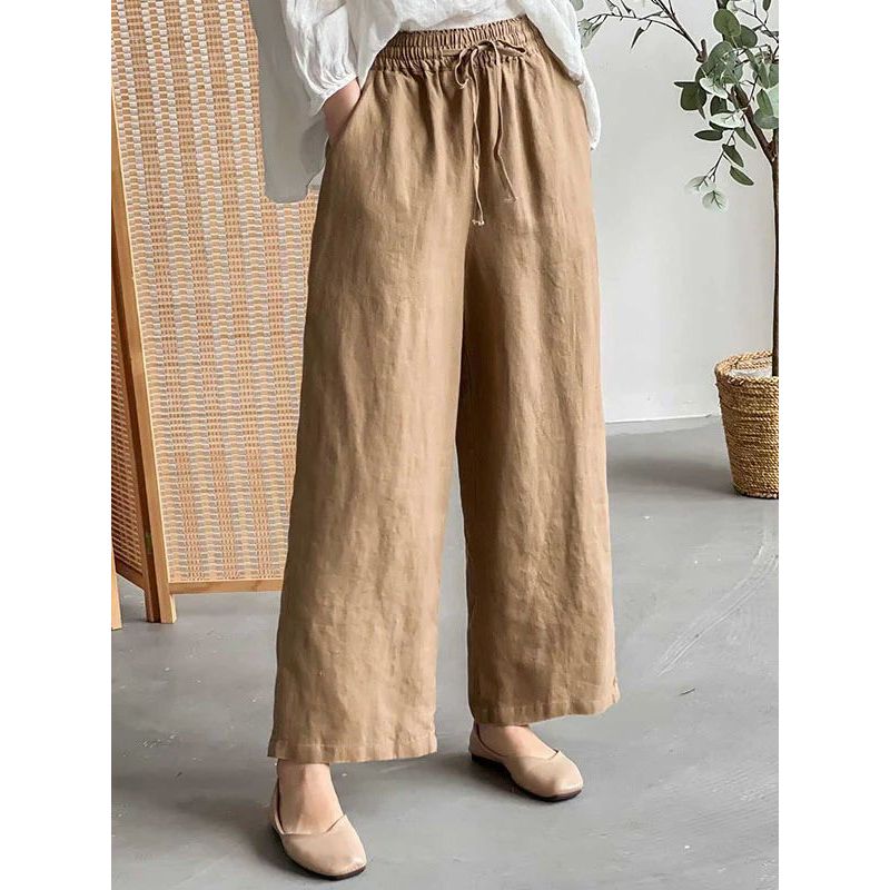 Ootd Celana Kulot Wanita Linen Rami Premium Kulot Hight Waisht Celana Wanita Terlaris Ootd