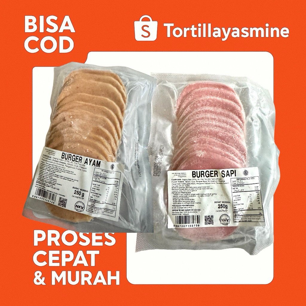 daging burger bernardi polos yummy sapi&ayam