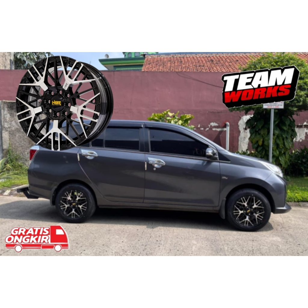 VELG MOBIL HSR BENAWA RING 16 LEBAR 7 ET42 BUAT MOBIL ALTIS VIOS AVANZA PELEK RING 16 DIAMOND BLACK