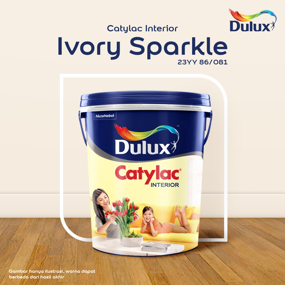 CAT DINDING DULUX CATYLAC INTERIOR IVORY SPARKLE - 25 KG 23YY 86/081 CAT TEMBOK DULUX CATYLAC