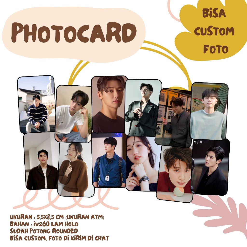 (BISA CUSTOM) PHOTOCARD KPOP I DRAKOR I DRACIN I KANG HA NEUL I KANG HOON I KANG MIN HYUK I KANG TAE
