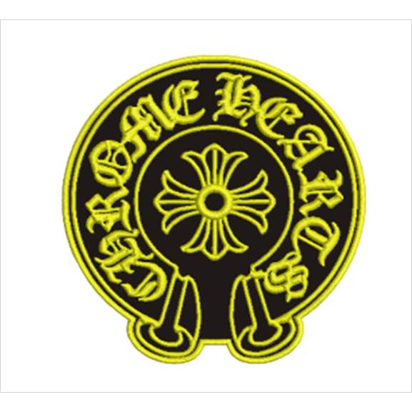 Emblem Patch Bordir Chrome Hearts kuning - CBI